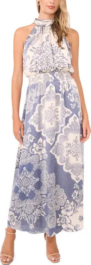 Mixed Print Smock Waist Maxi Dress | Nordstrom