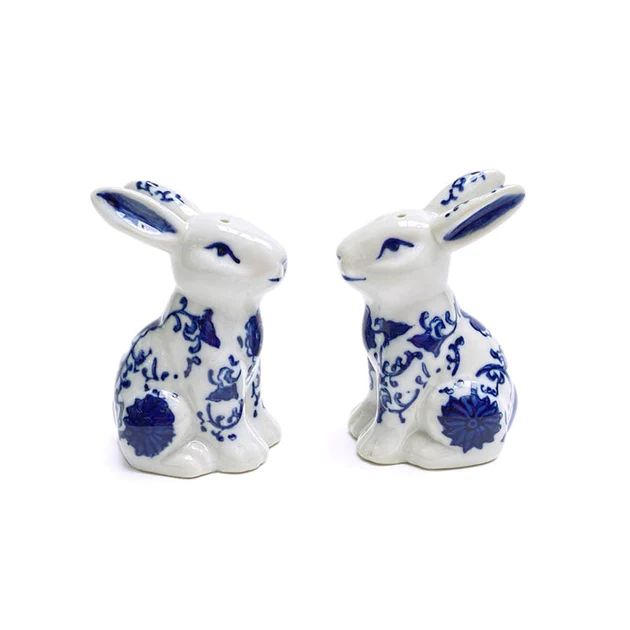 Chinoiserie Bunny Salt & Pepper Shakers | Cailini Coastal