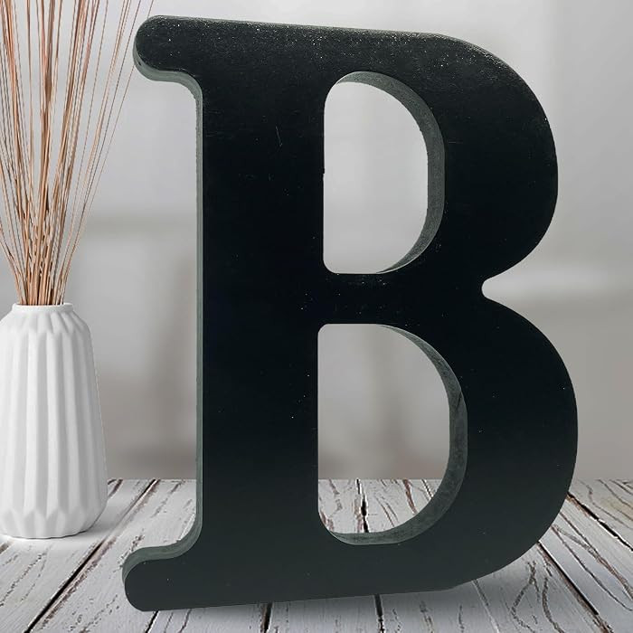 AOCEAN 8 inch Black Wood Letters Unfinished Wood Letters for Halloween Decorative Standing Letter... | Amazon (US)