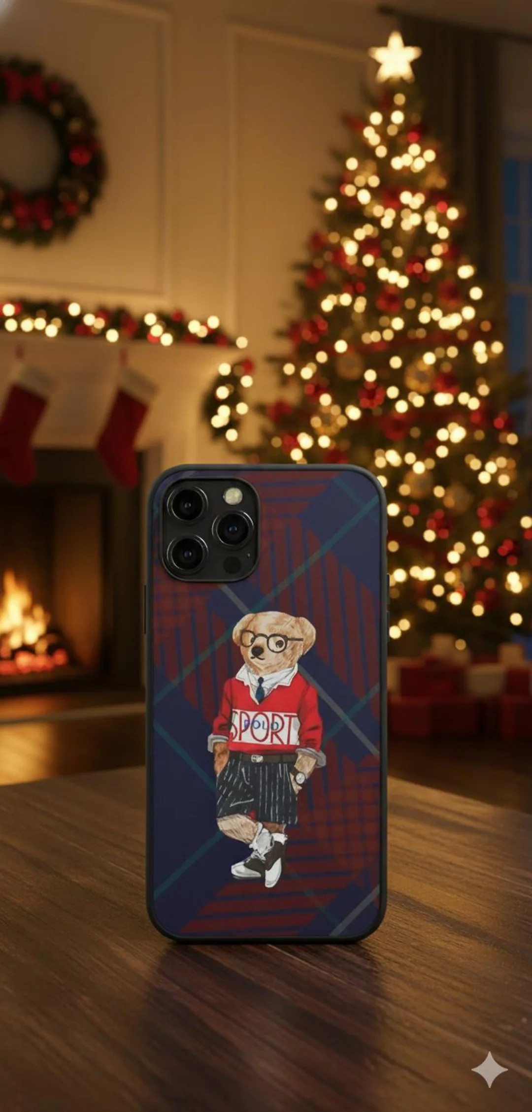 Christmas Bear Phone Case, Elegant Preppy Holiday, Preppy Christmas Gift, Old Money Aesthetic Pho... | Etsy (US)