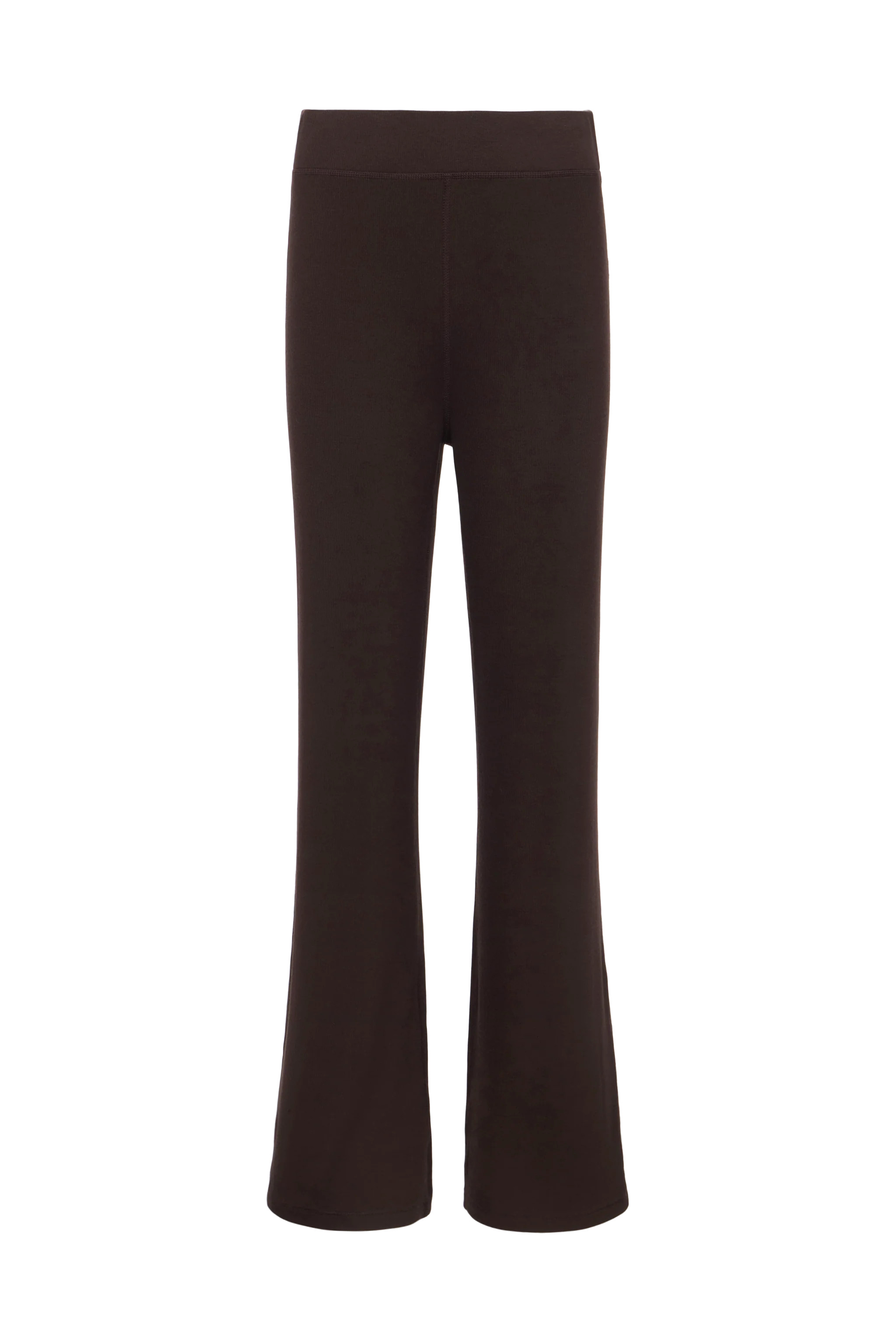 Slinky Rib Streamline Pant | Espresso | nuuds