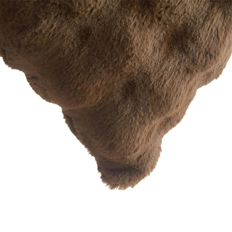 Better Homes & Gardens Bubble Faux Fur Decorative Pillow for All Ages, 22" x 22" Brown Basket | Walmart (US)