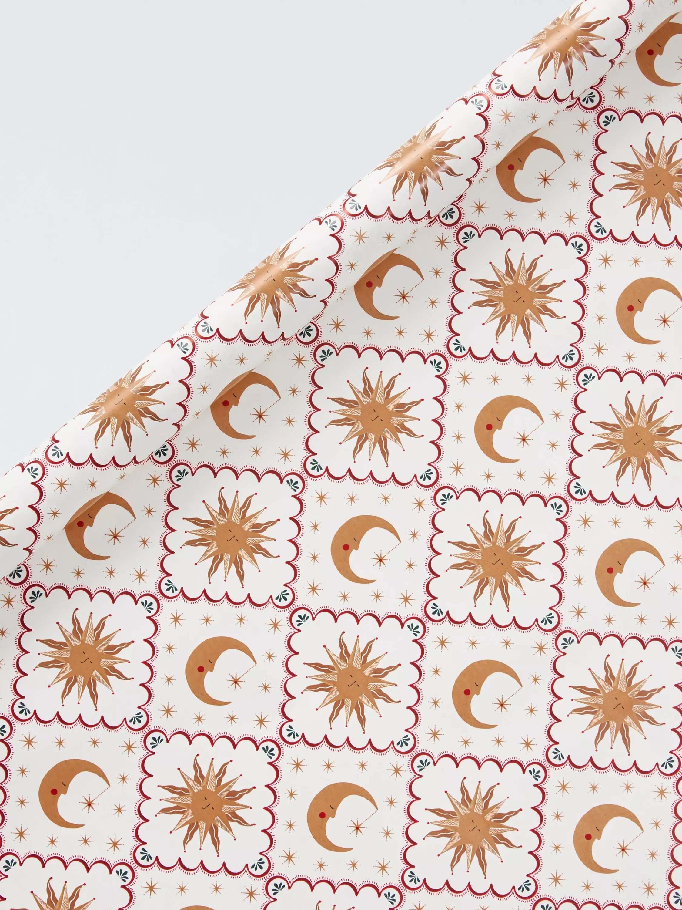 John Lewis Sun and Moon Wrapping Paper, L4m, Multi | John Lewis (UK)