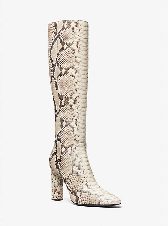 Carly Python Embossed Leather Boot | Michael Kors US