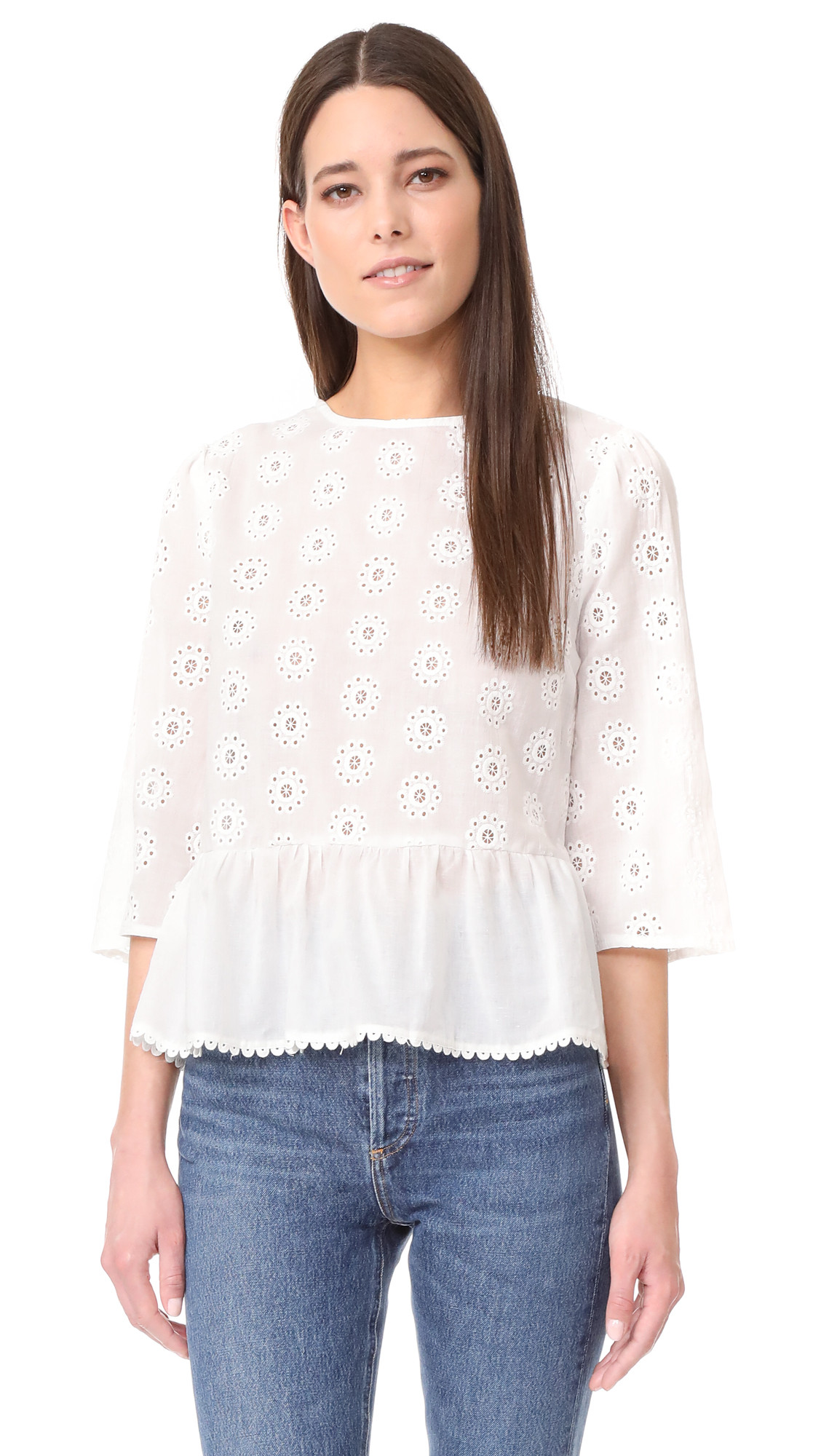 Bell Sleeve Eyelet Top | Shopbop