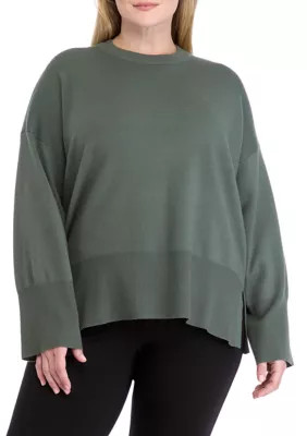 OLIVE + OAK Women's Plus Size Crew Neck Sweater, 1X | Belk