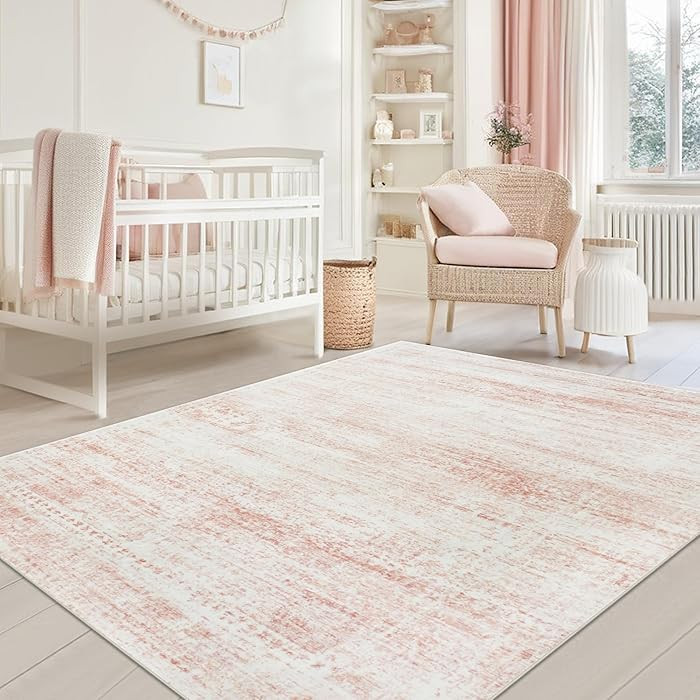 Washable Rugs 5x7 Area Rugs for Living Room,Bedroom,Dining Room- Ultra Soft Faux Wool Nursery Rug... | Amazon (US)