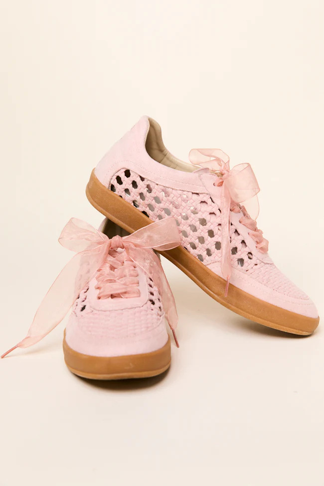 Julie Blush Crochet Detailed Sneakers | Pink Lily