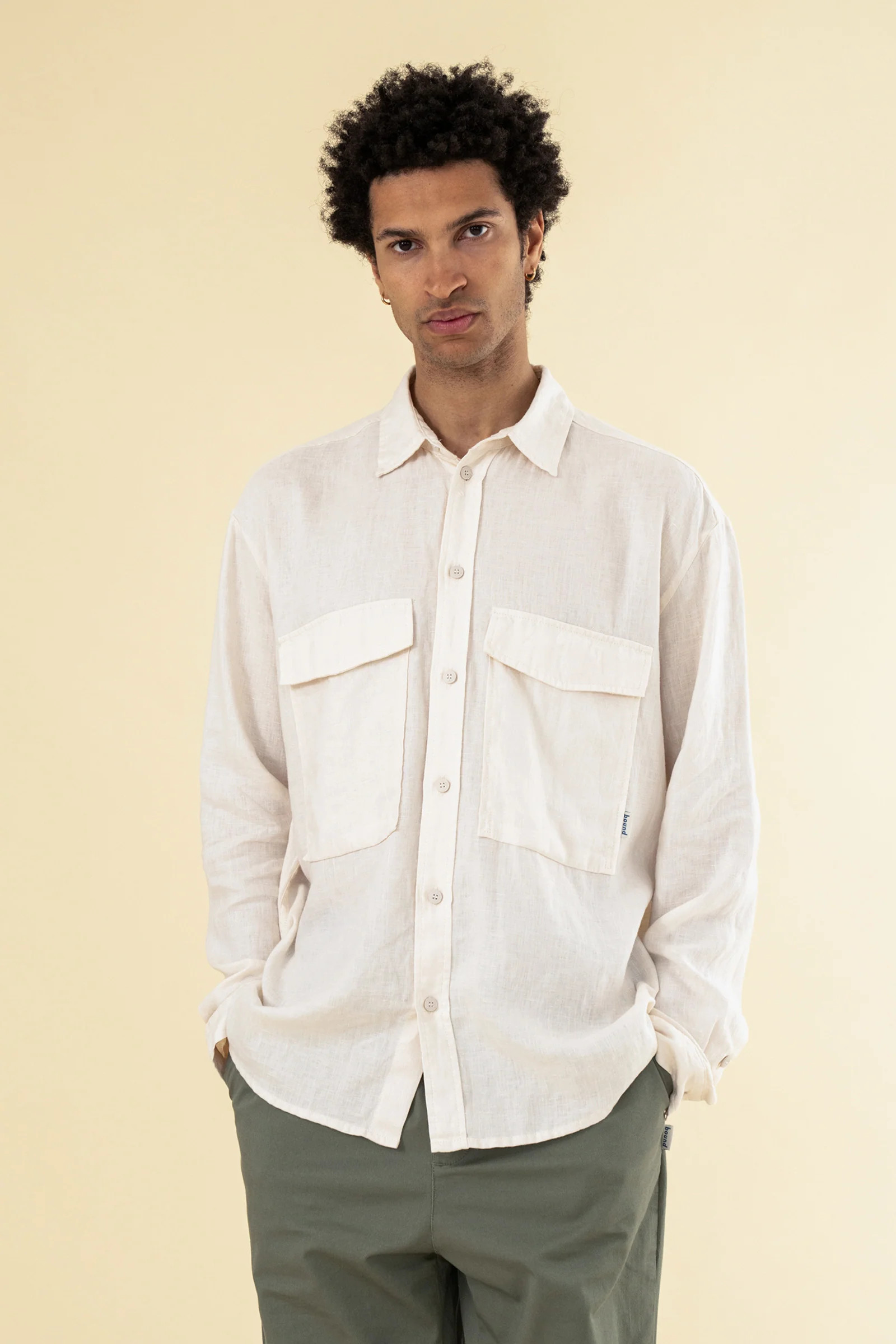 PREMIUM LINEN LONGSLEEVE SHIRT - ECRU | Bound UK