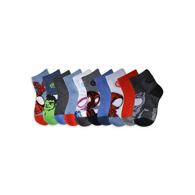 Character Toddler Ankle Socks, 10-Pack, Sizes 12M-5T - Walmart.com | Walmart (US)