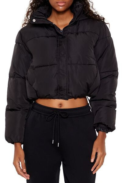 Hooded Cropped Puffer Jacket | Forever 21