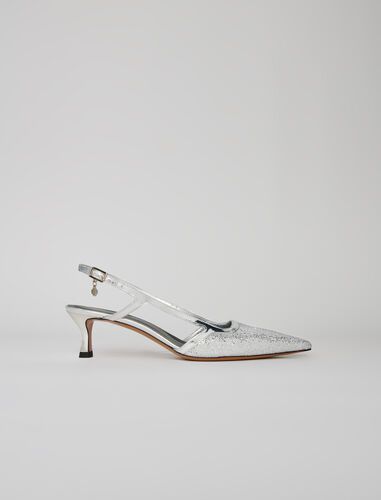 Pointed silver pumps | Maje US