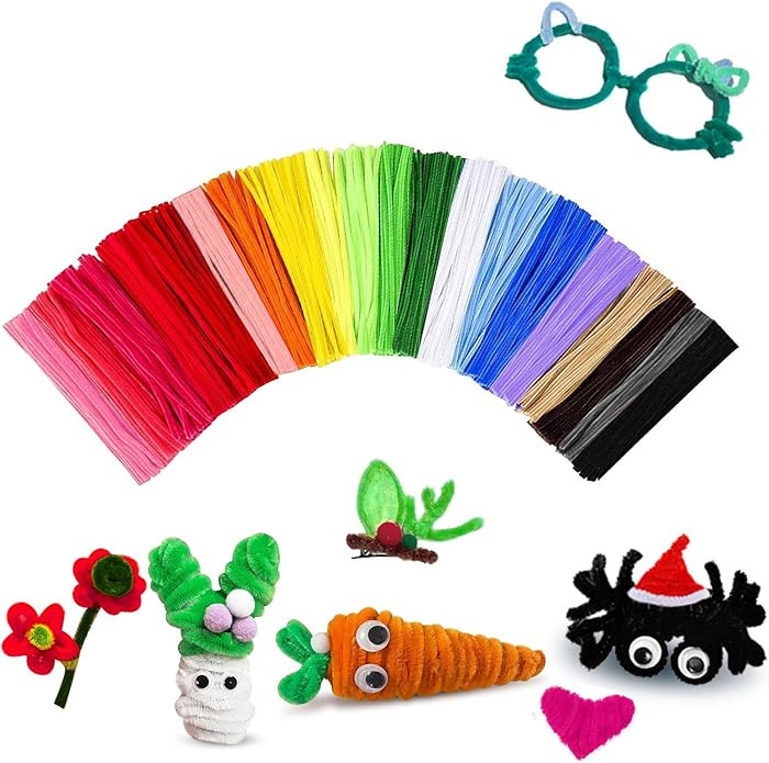 Pipe Cleaners Craft Bulk,Kids Toys & Games Gifts,200pcs Arts Crafts,Chenille Stems Art Supplies f... | Amazon (US)