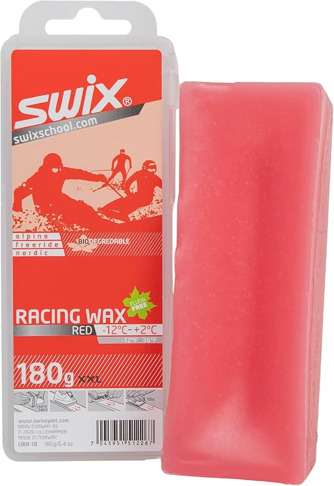Swix Bio Degradable Ski/Snowboard Average Temperature Wax (180g Bar) , Red | Amazon (US)