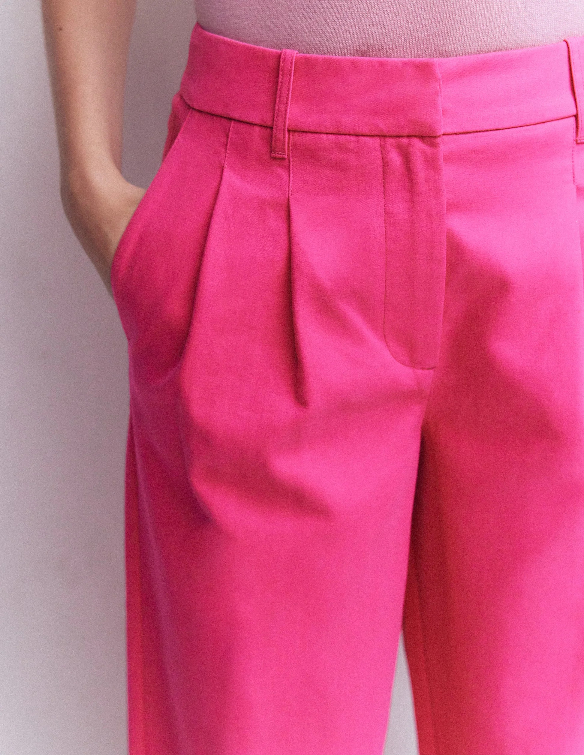 Bloomsbury Cotton Pants-Pink Peony | Boden (US)