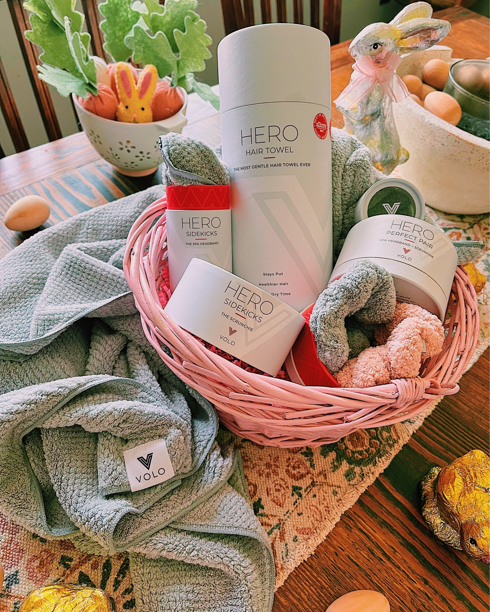 Allure Best of Beauty award winner two years in a row, @volobeauty is now @target ✨ Aren’t these the PERFECT Easter Basket stuffers?! 🤍

Here’s the deal - The Hero Hair Towel is the SOFTEST THING I’ve ever felt in my life - it’s seriosuly heaven 🥰 Not only is it soft, but it’s highly about any, decreasing dry time by 50%!! I have SO much hair and it takes forever to dry, but this towel has seriously changed the game for me!! Not to mention, it reduces hair damage and frizz, which I struggle with ALOT because I used to go to bed with wet hair - not anymore thanks to Volo 💘 

Also, for all my scrunchie gals, their scrunches are the same material as the towel, making them about any, and THEY DON’T PULL! It’s my new go-to 🫶🏼 

Volo Beauty is available NOW online, at Target.com! I think their incredible sets make the perfect last minute Easter basket stuffers for all the gals in your life 💓✨

#LTKGiftGuide #LTKbeauty #LTKSeasonal