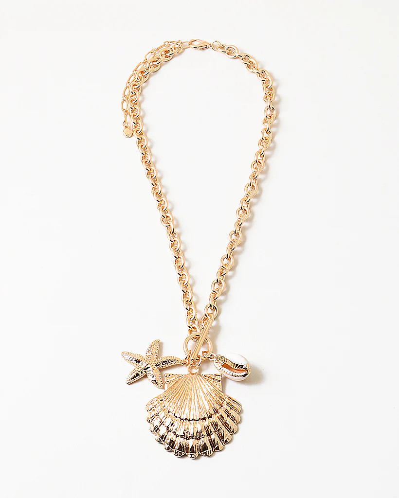 Gold Shell Charm Necklace | Erin McDermott Jewelry