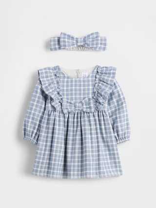 Baby Flannel Bow Dress Outfit Set | Gap (US)