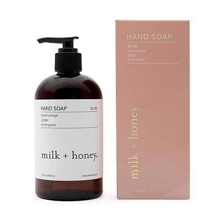 milk + honey Liquid Hand Soap, No. 35, with Blood Orange, Lemongrass, and Ginger, Moisturizing Ha... | Amazon (US)