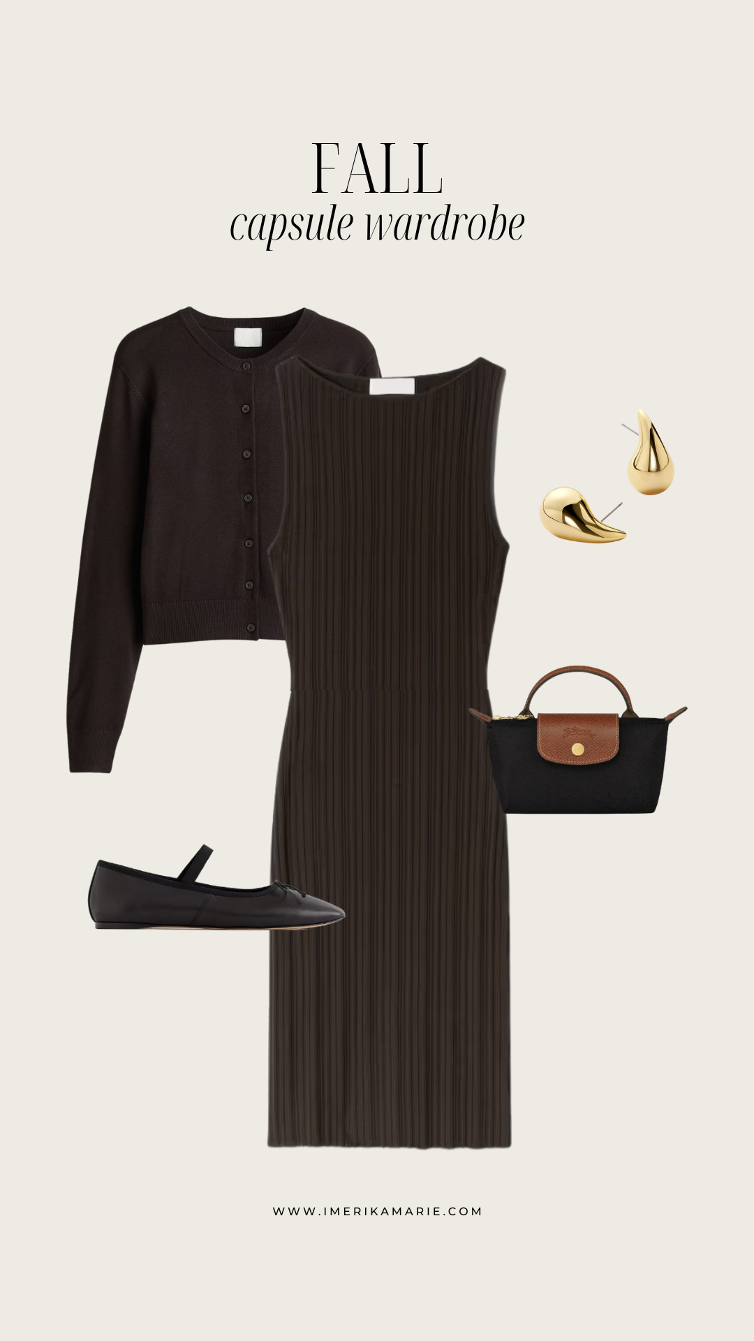Fall Capsule Wardrobe. Fall capsule outfits. Fall outfits. Fall shoes. Fall dress. ballet flats. Longchamp mini bag 

 

#LTKSeasonal #LTKFindsUnder100 #LTKStyleTip