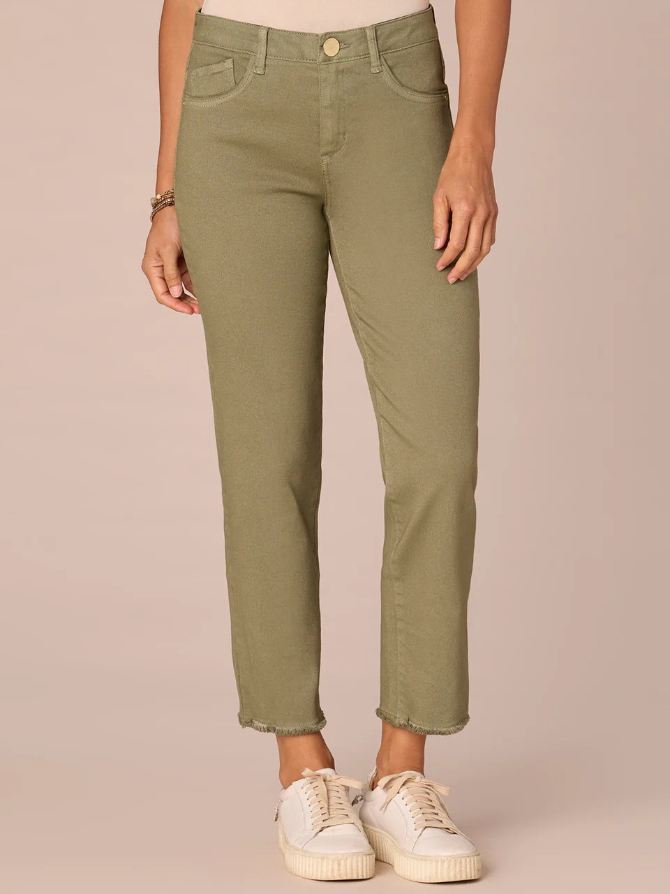 "Ab"solution® Colored Slim Straight Cascading "D" Pants | Democracy Clothing