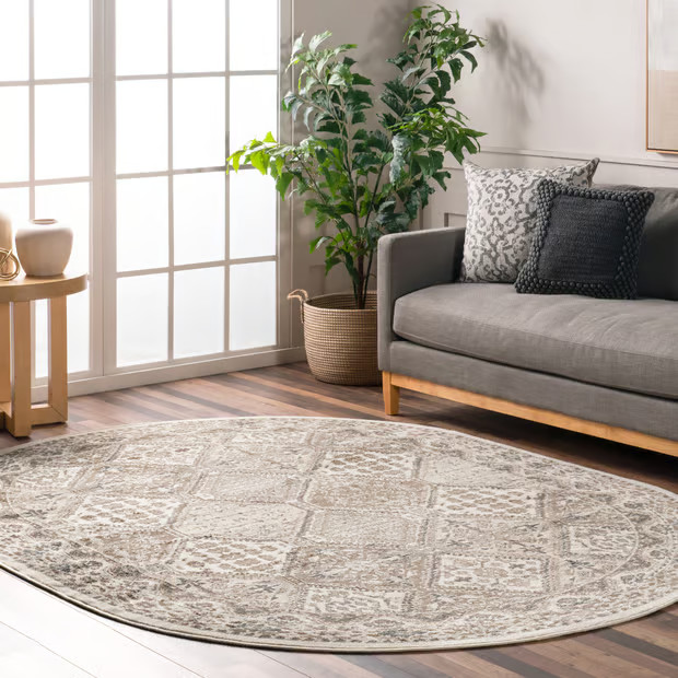Beige Melange Tiles Area Rug | Rugs USA