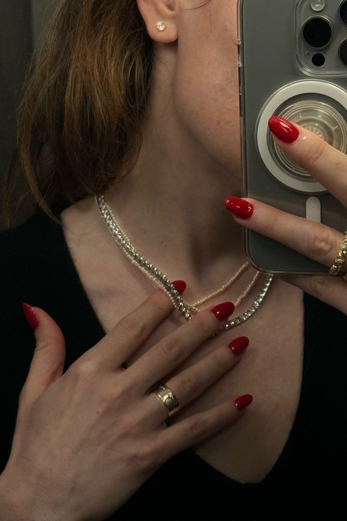 I recently started layering my rice pearls with shiny necklaces like this sapphire tennis necklace. So chic and gorgeous 9-5 and beyond. 

#LTKworkwear #LTKGiftGuide #LTKstyletip