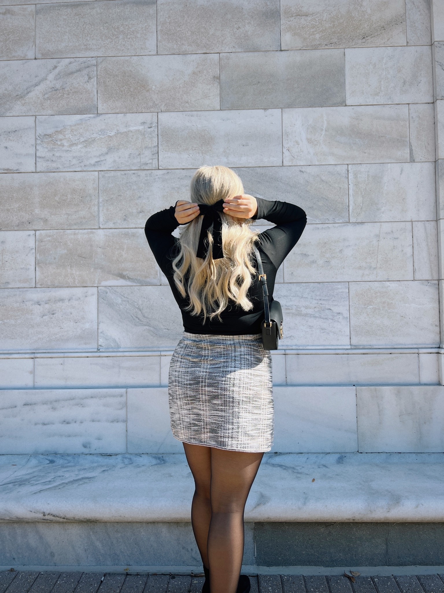 Bows. Hair bows. Fall outfit. Winter outfit. Tweed. Tweed skirt. Tights. Amazon outfit. Amazon fashion. Midsize.

#LTKcurves #LTKHoliday #LTKstyletip