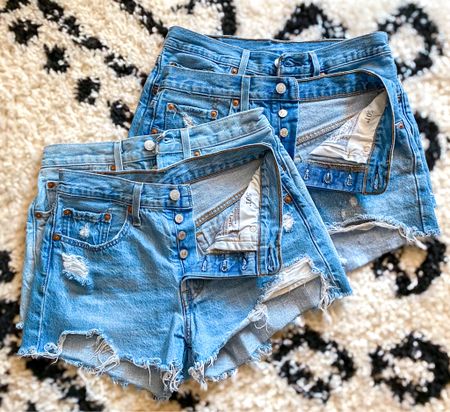 Top Trend: Levi’s 501 denim shorts! 4th year and they still my favorite to rock for summer. Highly recommend. Fits in between; I wear size 27 for a loose fit & 26 for a tight fit. Sizing reference: 5’3 120lb size 5 #BigSpringSale2024 #SpringSale #WomensStyle 

#LTKstyletip #LTKsalealert #LTKfindsunder50