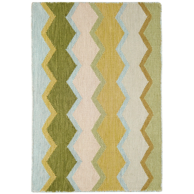 Safety Net Green Handwoven Indoor/Outdoor Rug | Annie Selke