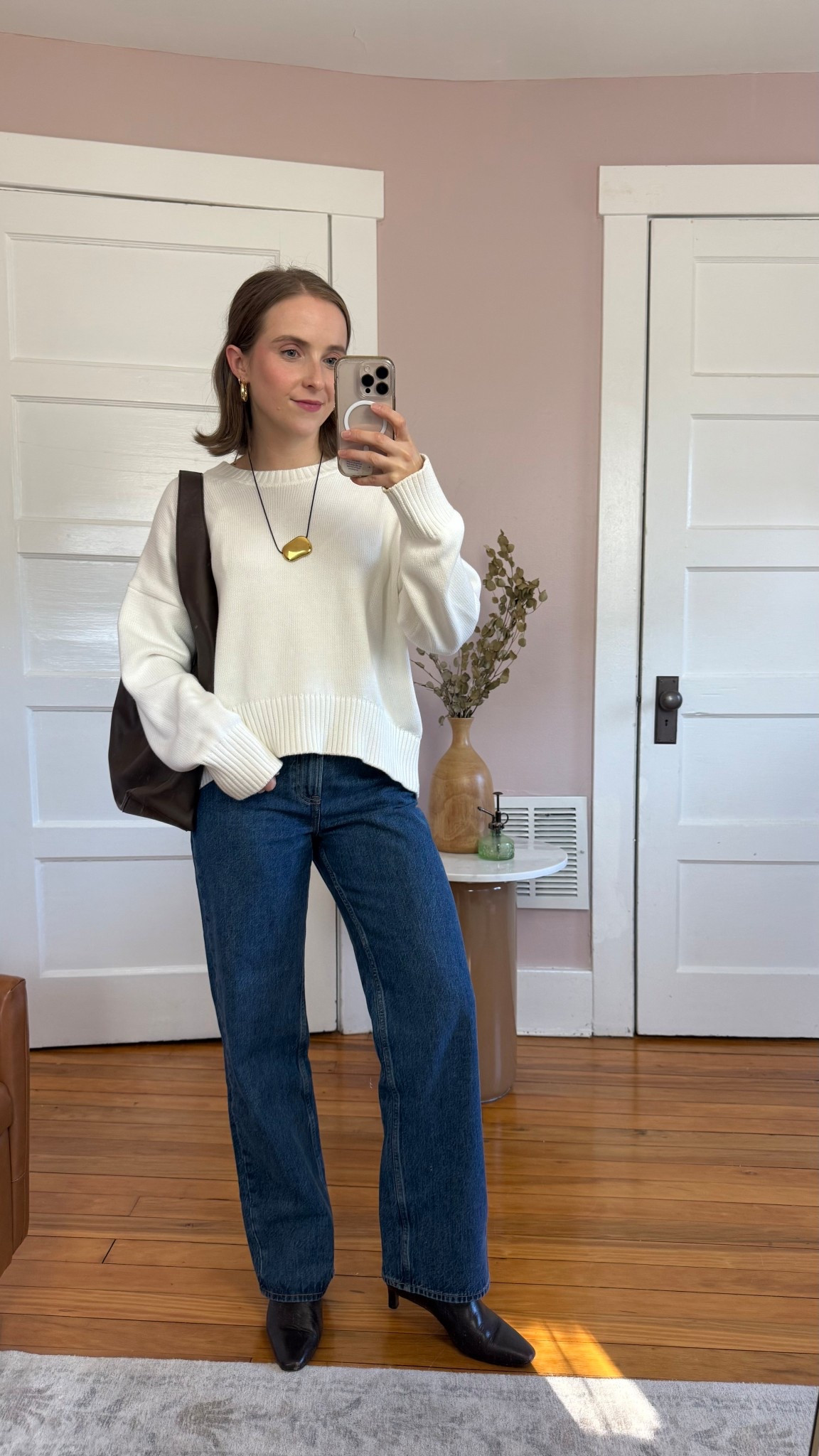 $39 oversized sweater of my dreams 
100% cotton & so chunky 
Wearing small 
Sustainable & 365 day free returns
25 short  jeans 


#LTKSaleAlert #LTKSeasonal #LTKPetite