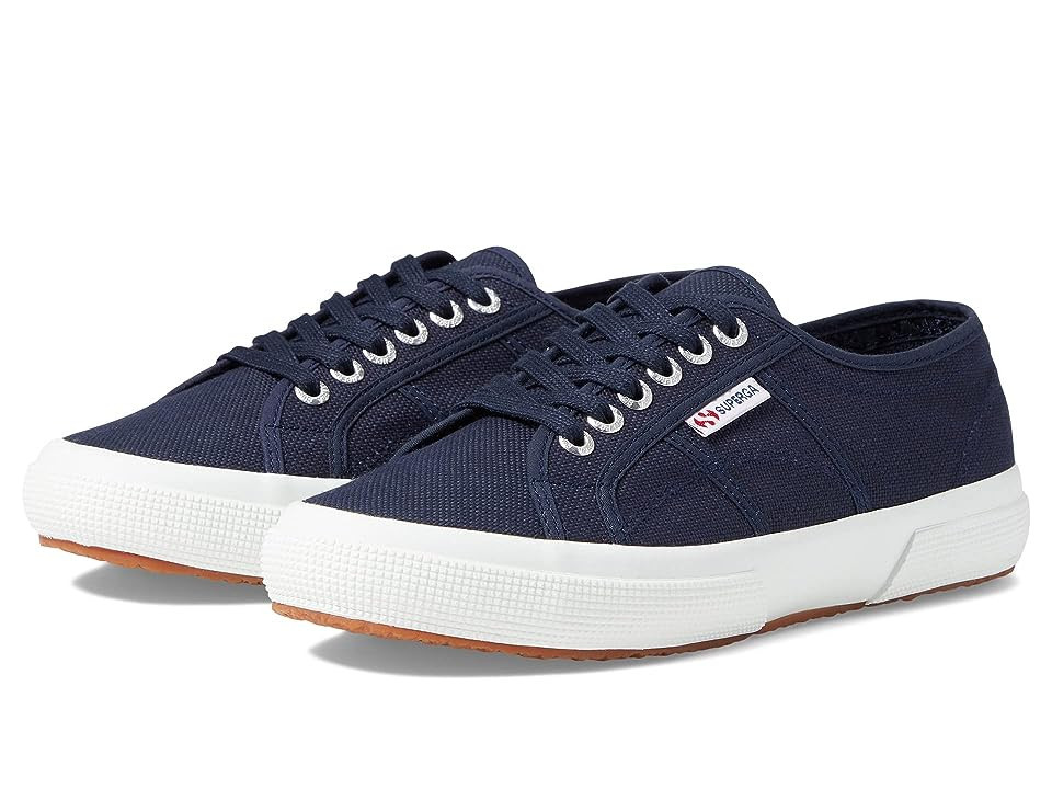 Superga 2750 COTU Classic Sneaker Lace up casual Shoes Navy/Full White 2 : EU 36 (US Men's 4.5 - Women's 6) Medium, Canvas/Textile | Zappos
