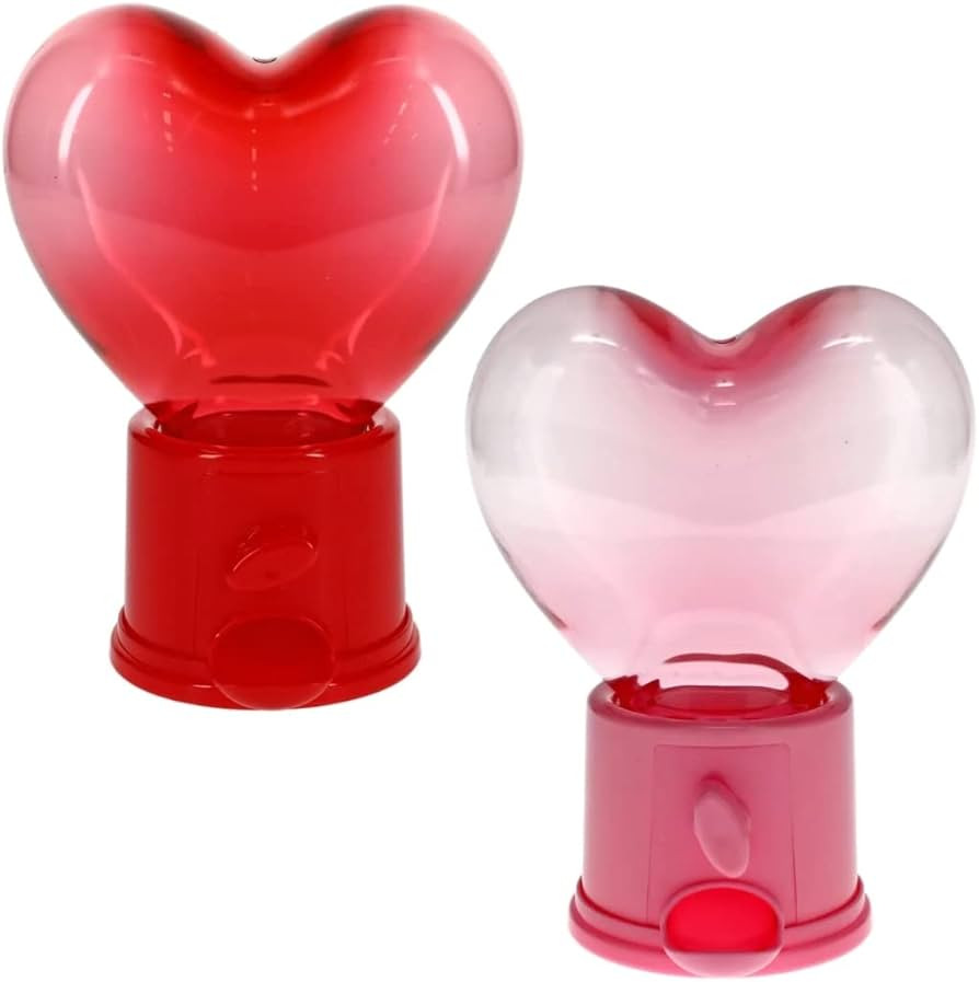 SCBS Heart Shaped Mini Valentine's Day Candy Snack Dispensers Red and Pink SCBS Exclusive Bonus | Amazon (US)