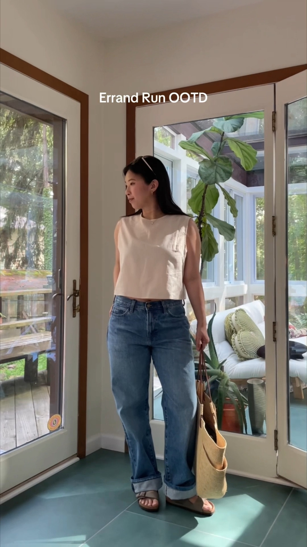 Casual fit with my everyday jeans 💙 I got these altered but still a bit too long (short ppl problem) so I folded them and ended up loving the look!

Straw tote is from @sezane currently sold out but linked some very similar ones! The all saint ones is currently on sale for $80! 
Everyday outfit, casual style, casual outfit, baggy jeans, Uniqlo, vacation outfit, sezane, petite style, effortless chic, summer outfit, summer style #outfitinspo #minimaloutfit #effortlessstyle #vacationoutfit #outfitoftheday #summeroutfit #outfitreel #ootd

#LTKSaleAlert #LTKFindsUnder50 #LTKStyleTip