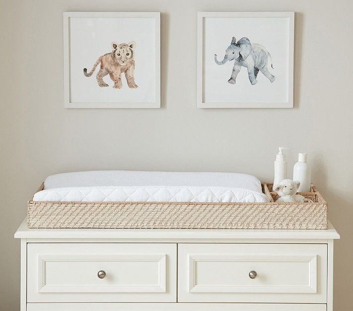 Quinn Whitewashed Changing Station | Pottery Barn Kids