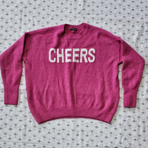 Vince Camuto Hot Pink Cheers Oversized Cropped Fit Sweater | Poshmark