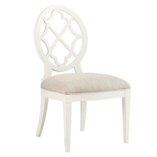 Ivory Key Cross Back Side Chair in Beige | Wayfair North America