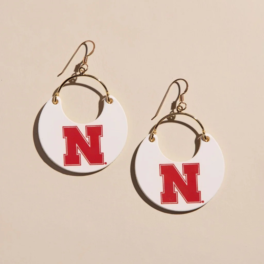 White University of Nebraska Ninas | Nickel and Suede