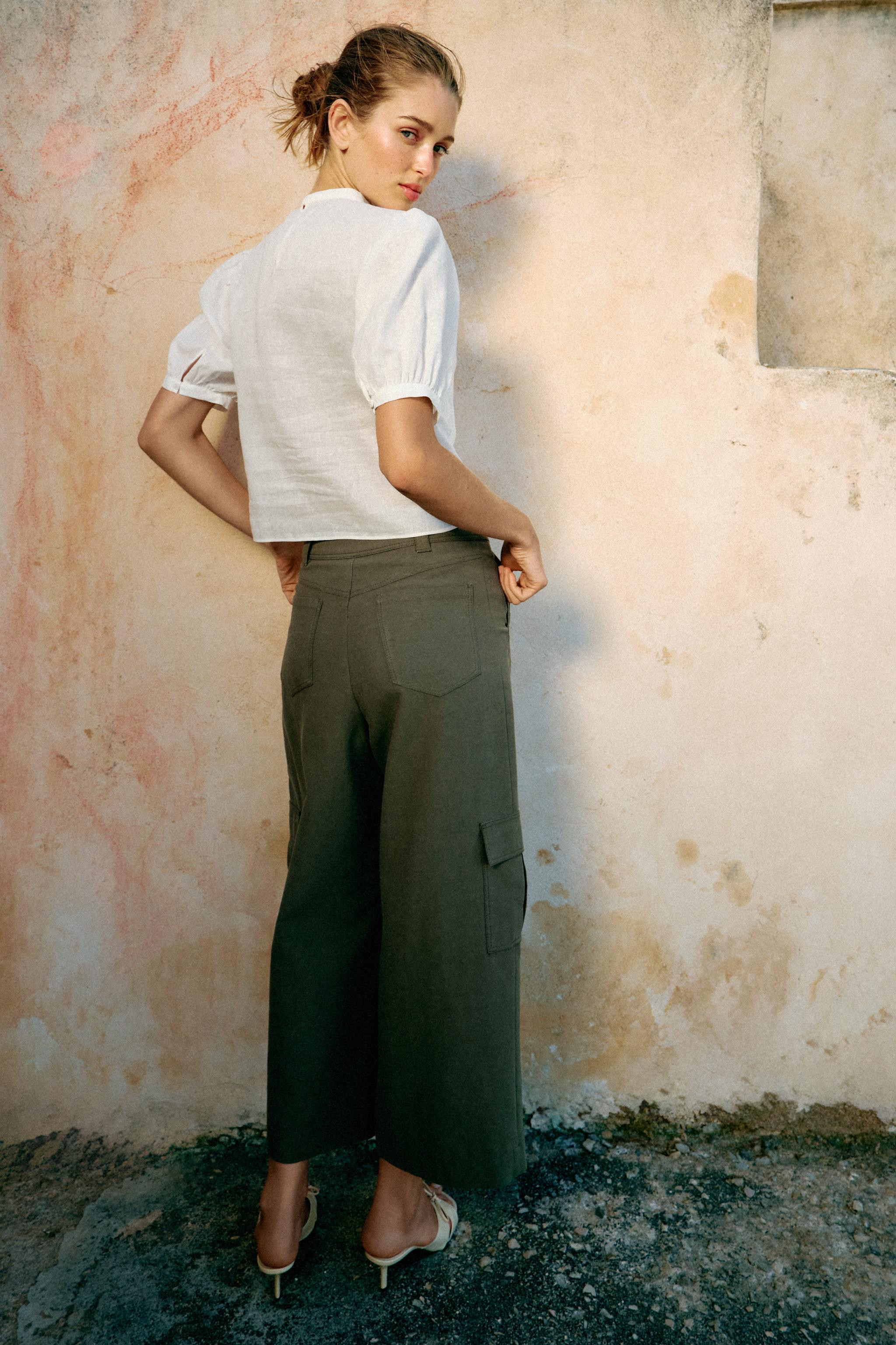 PUFF SLEEVE SHIRT WITH BUTTON DETAILS | Zara US