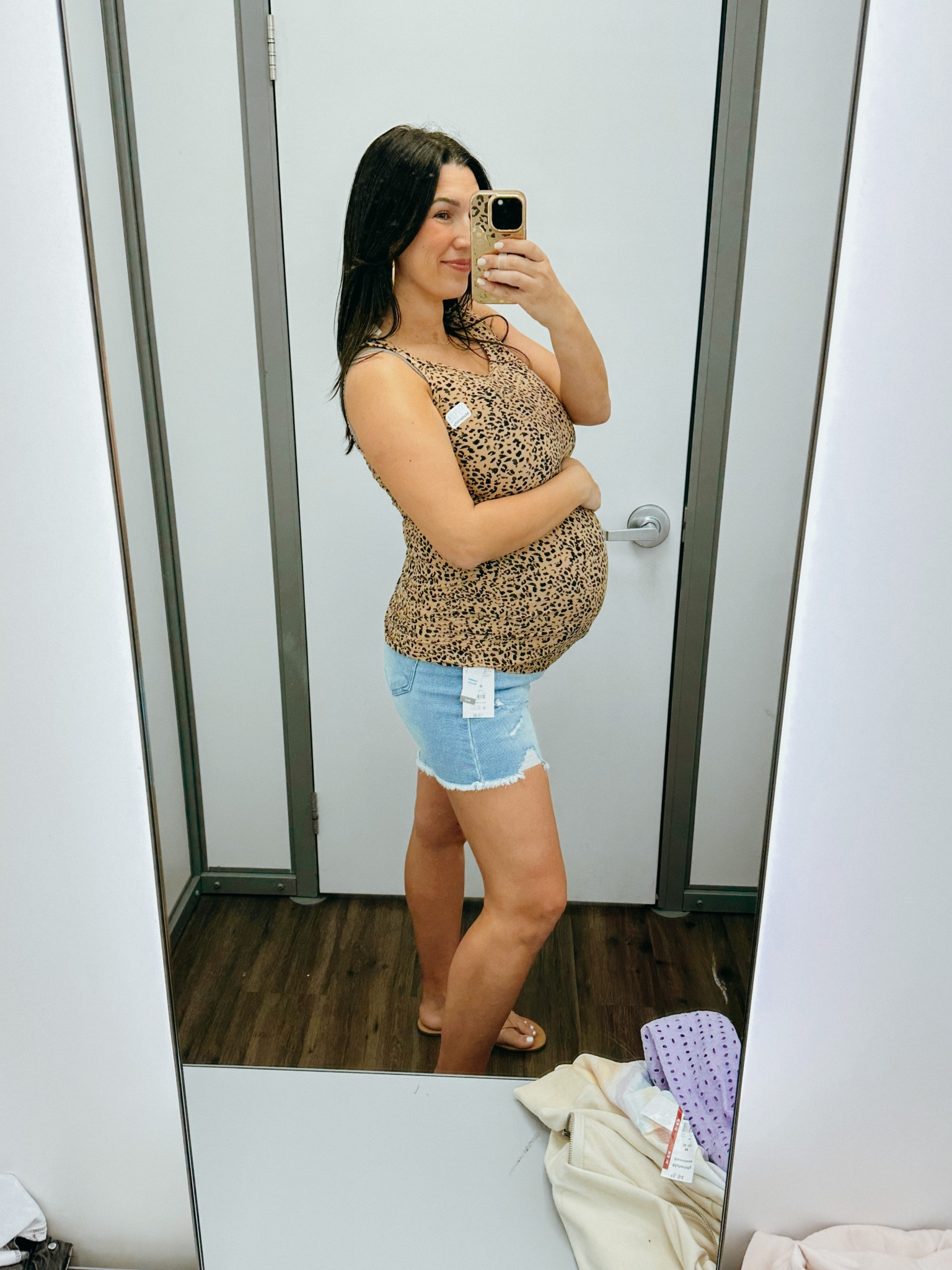 Wearing a medium in this leopard maternity tank! Love that the length actually covers the bump

Walmart finds
Walmart fashion
Maternity clothes

#LTKunder50 #LTKbump