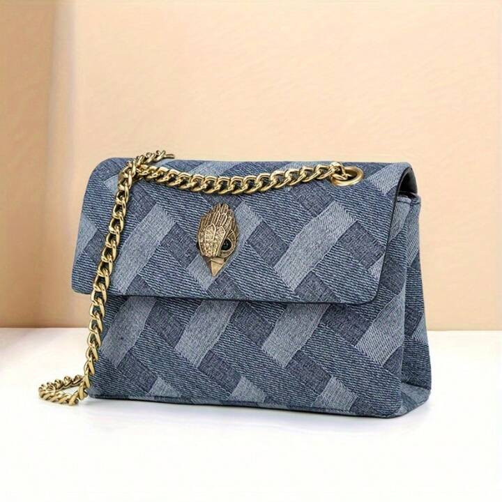 Fashion Special Interest Light Luxury Women's Bag, Denim Series Design Shoulder Bag, Chain Should... | SHEIN