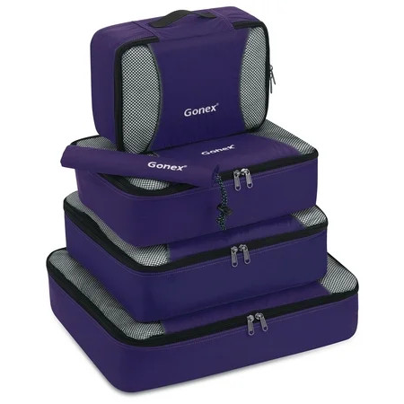 Gonex 5-Pack(XL/L/M/S/Laundry Bag) Packing Cubes Lightweight Nylon Travel Luggage Packing Bags | Walmart (US)