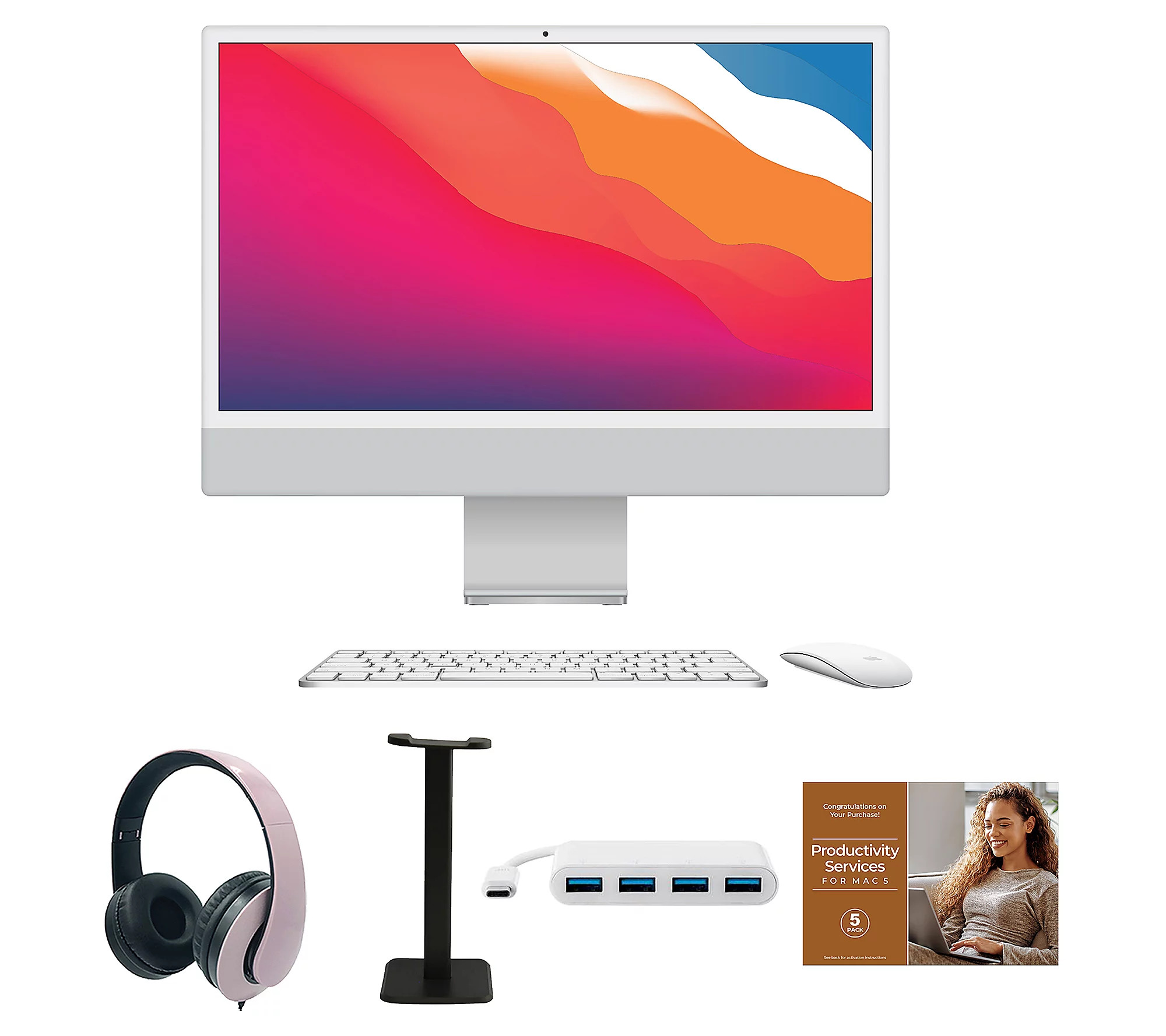 Apple iMac 24 Desktop, M3 Chip, 8-Core CPU, 8-Core GPU, 256GB | QVC