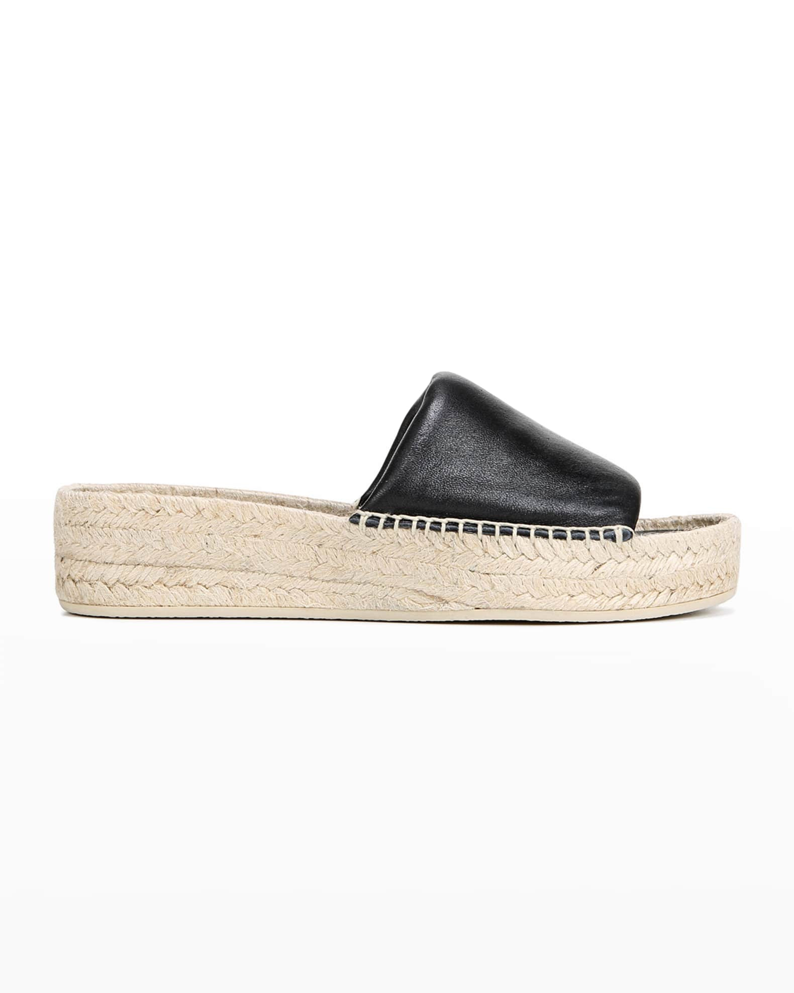 Jesse Leather Platform Espadrille Sandals | Neiman Marcus