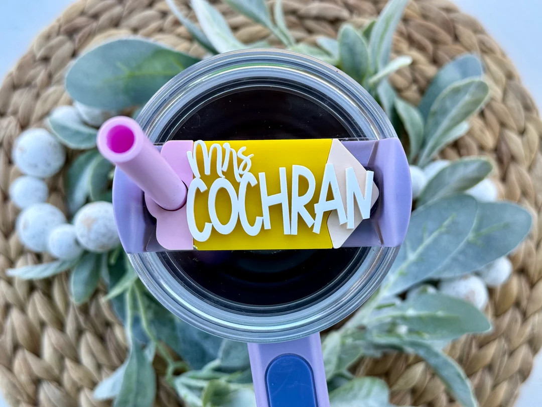 Stanley Pencil Tumbler Name Plate Teacher Name Plate 40 Oz - Etsy | Etsy (US)