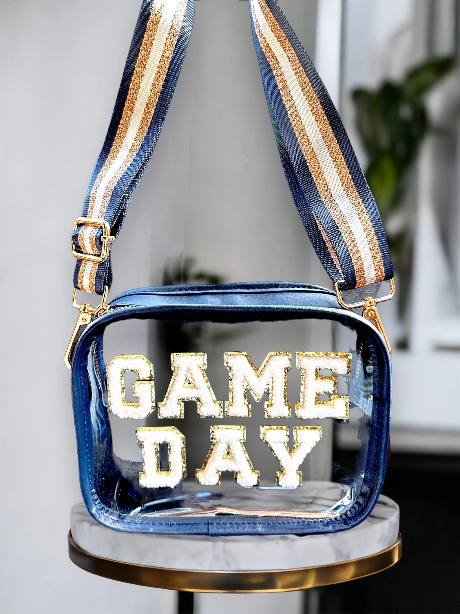 Navy Game Day Clear Crossbody Bag: Stadium Approved - Etsy | Etsy (US)