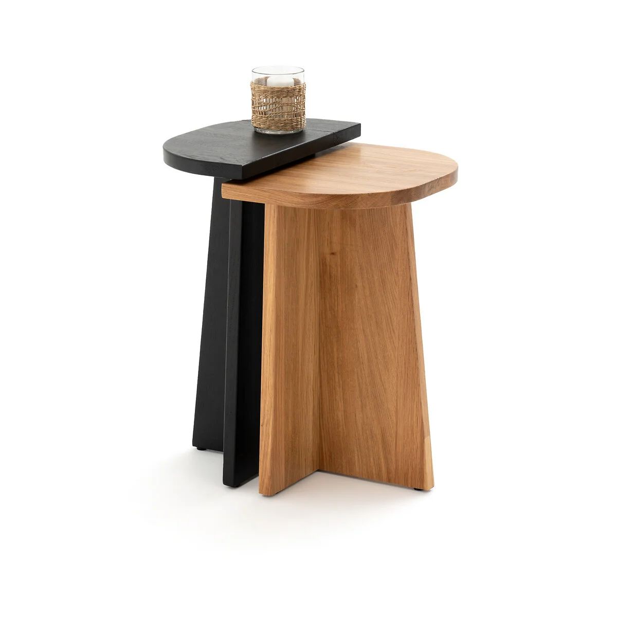 Budi Set of 2 Bedside Tables in Solid Oak | La Redoute (UK)