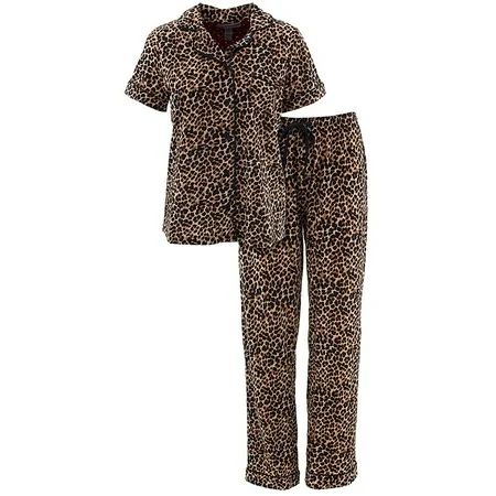 Pillow Talk Brown Leopard Pajamas for Women | Walmart (US)