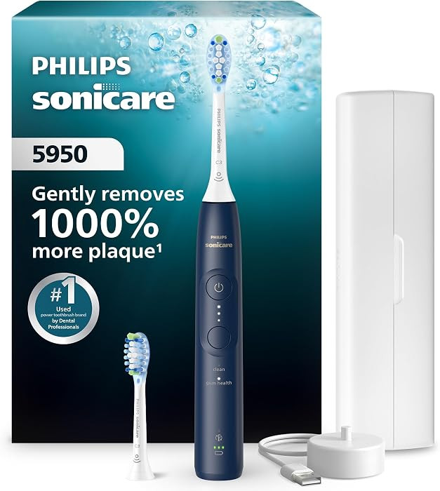 Philips Sonicare 5950 Series Electric Toothbrush, with Pressure Sensor, for Sensitive Gums, 6 Bru... | Amazon (US)