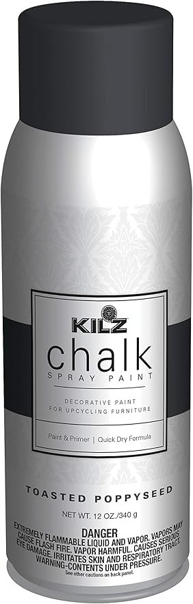 KILZ Chalk Spray Paint, Interior, Toasted Poppyseed, 12 Ounces | Amazon (US)
